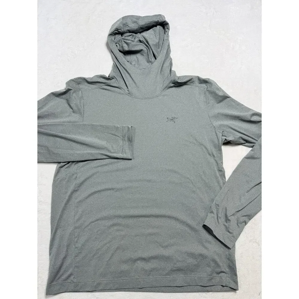 Arc'teryx Remige Hoody Men's Sz Med Grey Sun Hoodie Hiking Gorpcore Minimalist - Picture 2 of 11